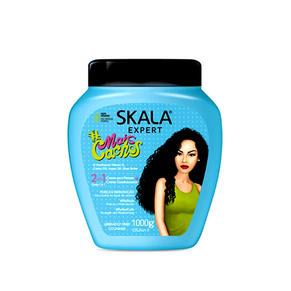 كريم من سكالا للشعر المجعد مرطب وفك تشابك ولمعان، 2 في 1 خالٍ من السلفات والبارابين والسيليكون